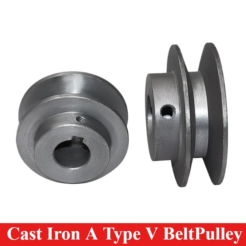1pc A Section V Belt Pulley Single Groove 50mm 60mm70mm 80mm 90mm100mm Cast Iron for A Type Belt Single Slot Transmission Pulley