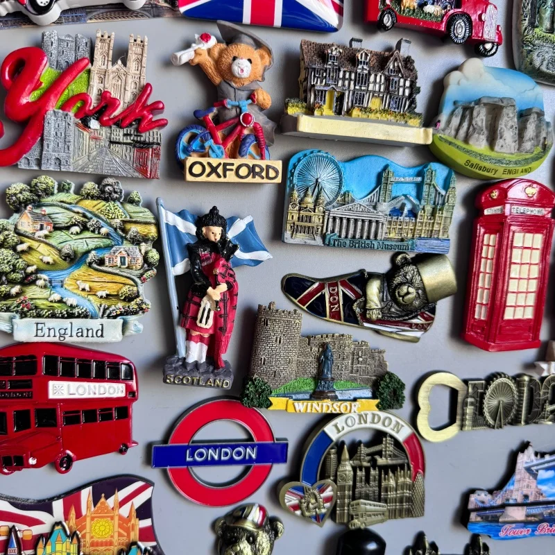 Fridge Magnets London Bus York Scotland Oxford Stonehenge Windsor British Tourist Souvenir Cambridge Refrigerator Magnets