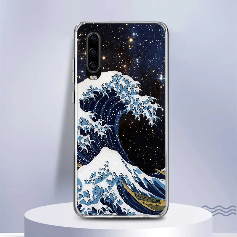 Japanese Pub Wave Anime Arrived Soft Silicone Phone Case For Huawei P30 P40 P50 P20 P10 Lite Mate 40 30 20 10 Pro Pattern Cover