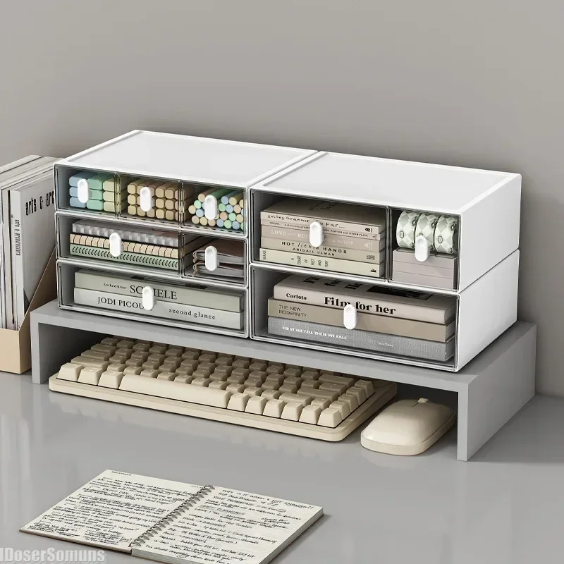 Masaüstü Saklama Kutuları Ev Gereçleri Şeffaf Kozmetik Takı Masası Malzemeleri Organizatör Organizatör Istiflenebilir Çekmece Saklama Kutusu