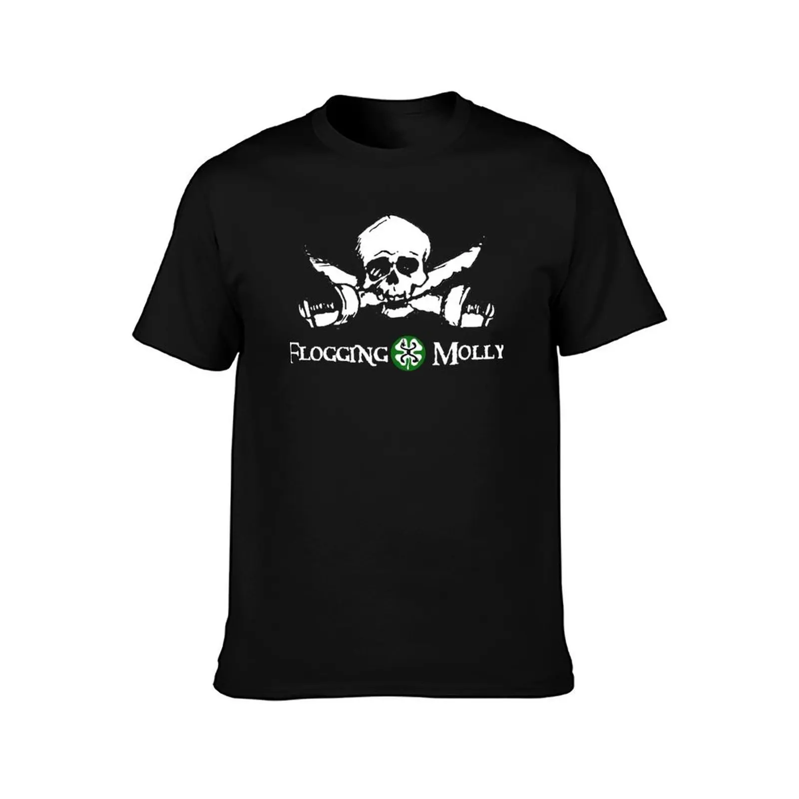 Vintage Photograp Flogging Molly Skull Pirate Idol Gifts Fot You T-Shirt, Summer Casual Cotton Tee, Oversized Streetwear Tops