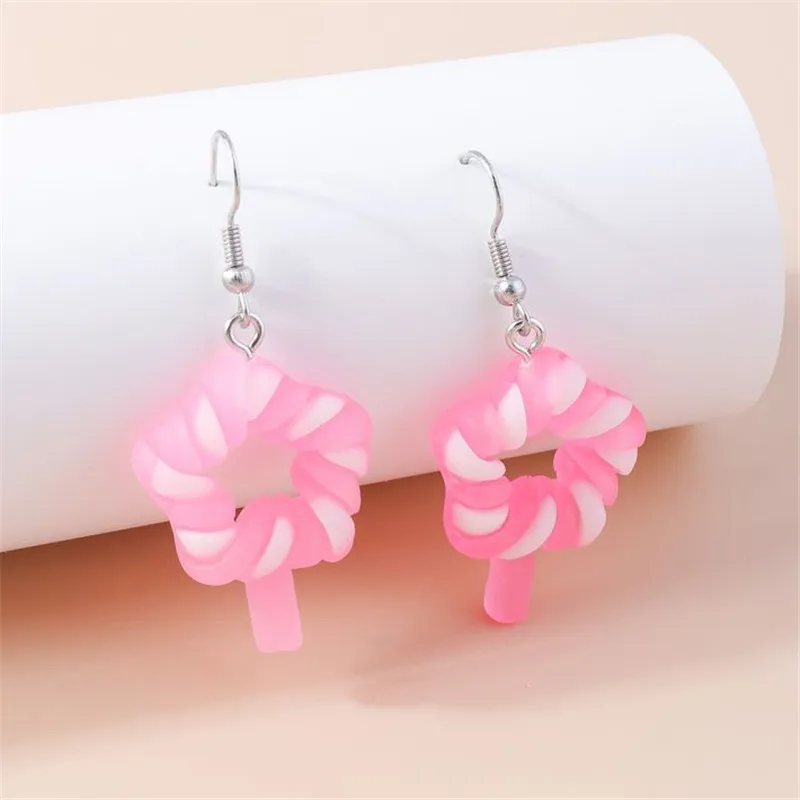 Aihua 30 Farben süße süße Lutscher-Ohrringe aus Kunstharz für Frauen, lustige Simulation, Lebensmittel, Süßigkeiten, Lutscher-Ohrringe, Schmuck, Geschenke – Detail 31