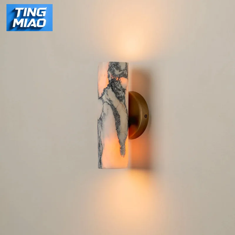 Lampes nordiques en pierre de nuage, chevet, salon, Style italien, pierre naturelle, marbre, décoration de luxe pour la maison, appliques murales modernes
