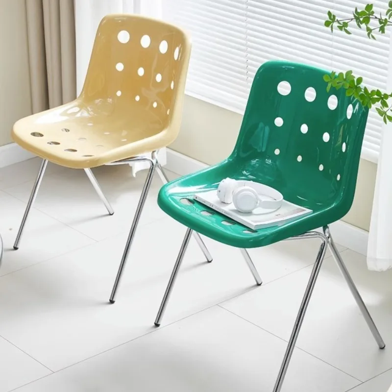 

Creative INS Plastic Dining Chair Stackable Cheese Style Backrest Seat Anti-Collision Leisure Stool Designer Retro Lounge Chair