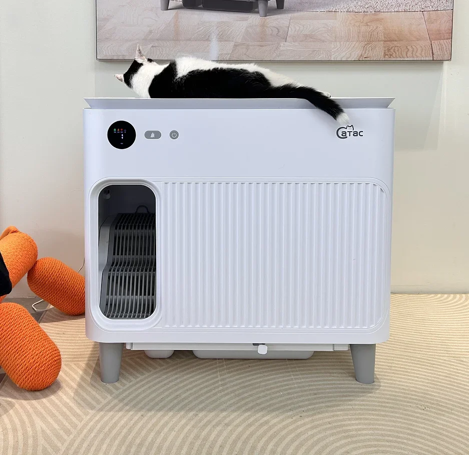 

Luxury Pet Furniture with Corridor and Platform Large Smart Cat Toilet Self Cleaning Automatic Cat Liitter Box