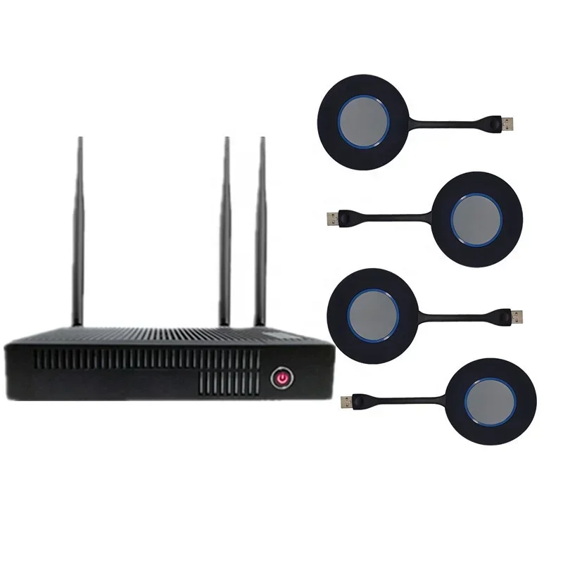 New Product PTV6Plus USB 4 Sender 1 Receiver Click Then Share For Win7/8/10 Collaborate 4 Screen Mirroring Link Dongle