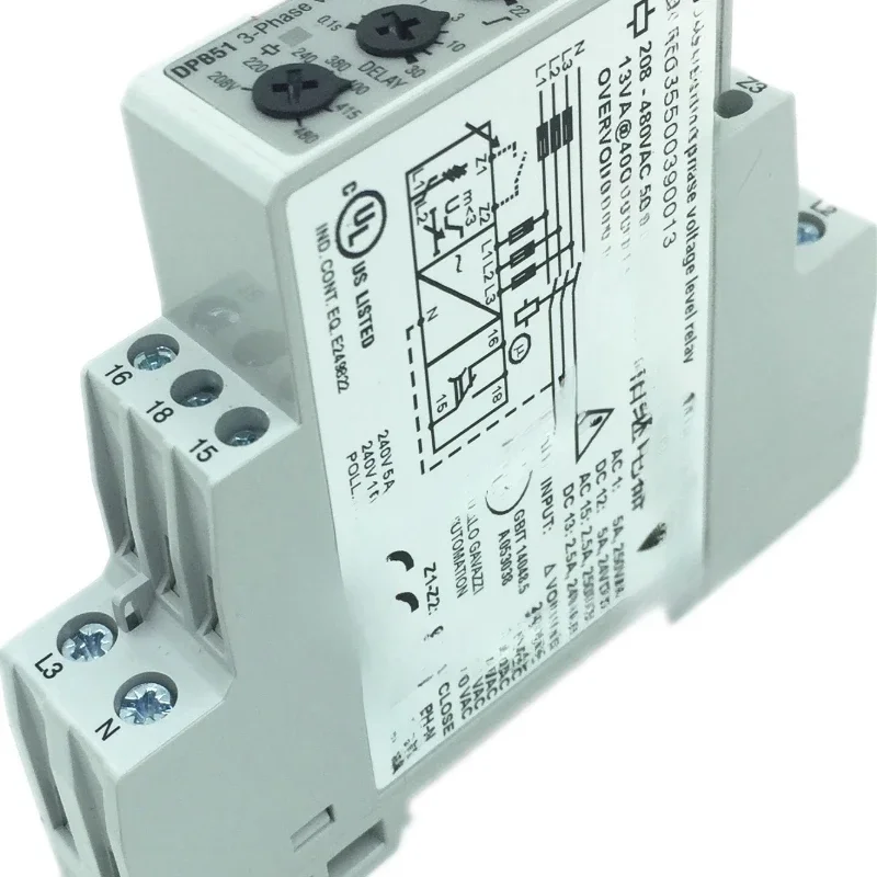 

Three-phase over-voltage phase sequence out-of-phase unbalance protection relay DPB52 delay