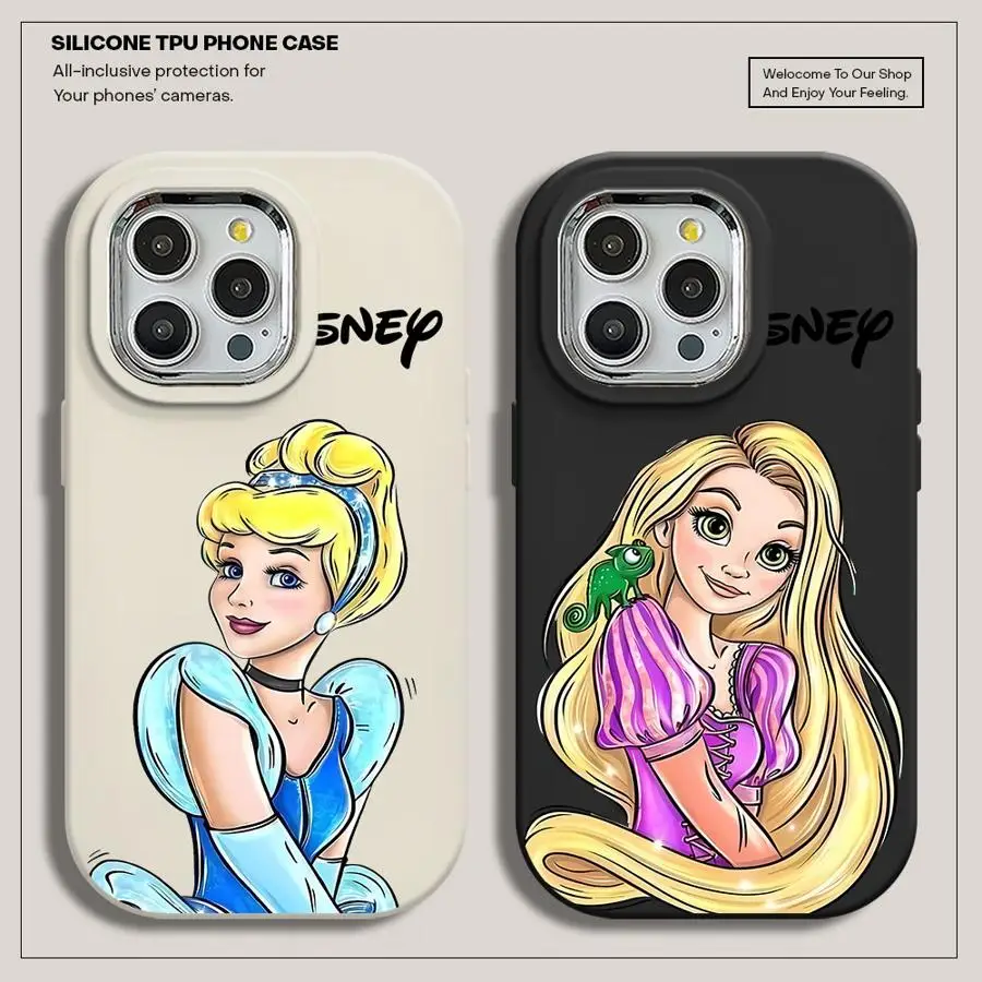 Disney Princess Silicone Phone Case for Xiaomi Redmi Note 12 13 10 11 Pro 9s 9 Pro Plus 5G 13Pro Soft funda case