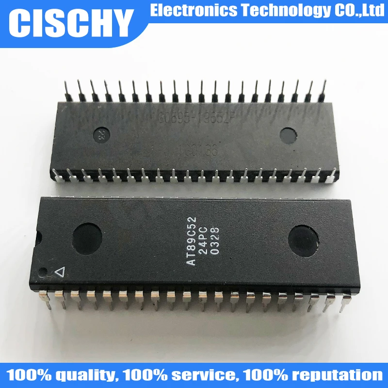 5pcs/lot AT89C52 AT89C52-24PI AT89C52-24PC AT89C52-24PU 89C52 DIP-40 In Stock