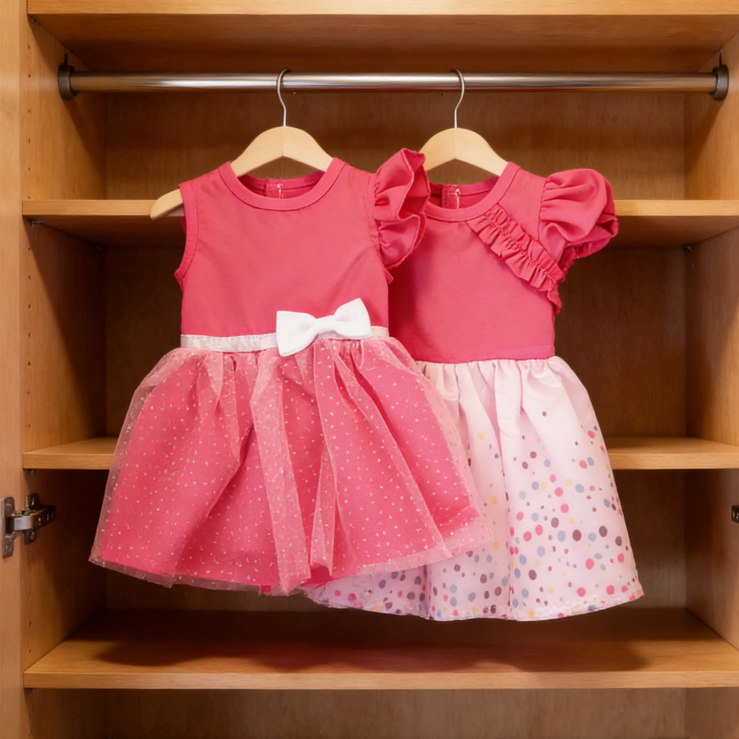 

Rose Red Bowknot Doll Dress For 18-inch American & OG Girl Dolls Cute Polka Dots Lace Skirt Clothes For 43cm Baby Newborn Dolls
