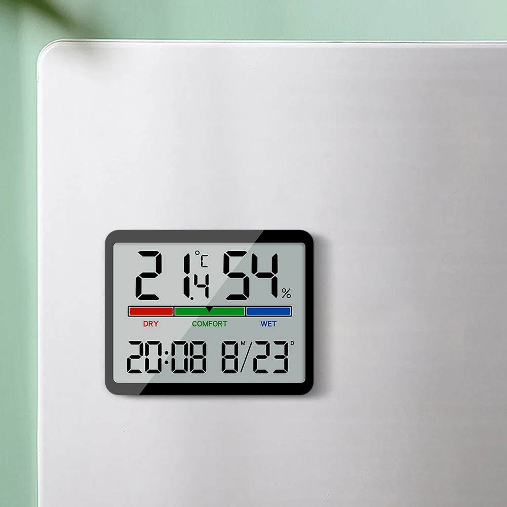 LED Thermometer Thermo-Hygrometer Multifunction Electronic Temperature Humidity Meter Battery Powered Digital Alarm Clock