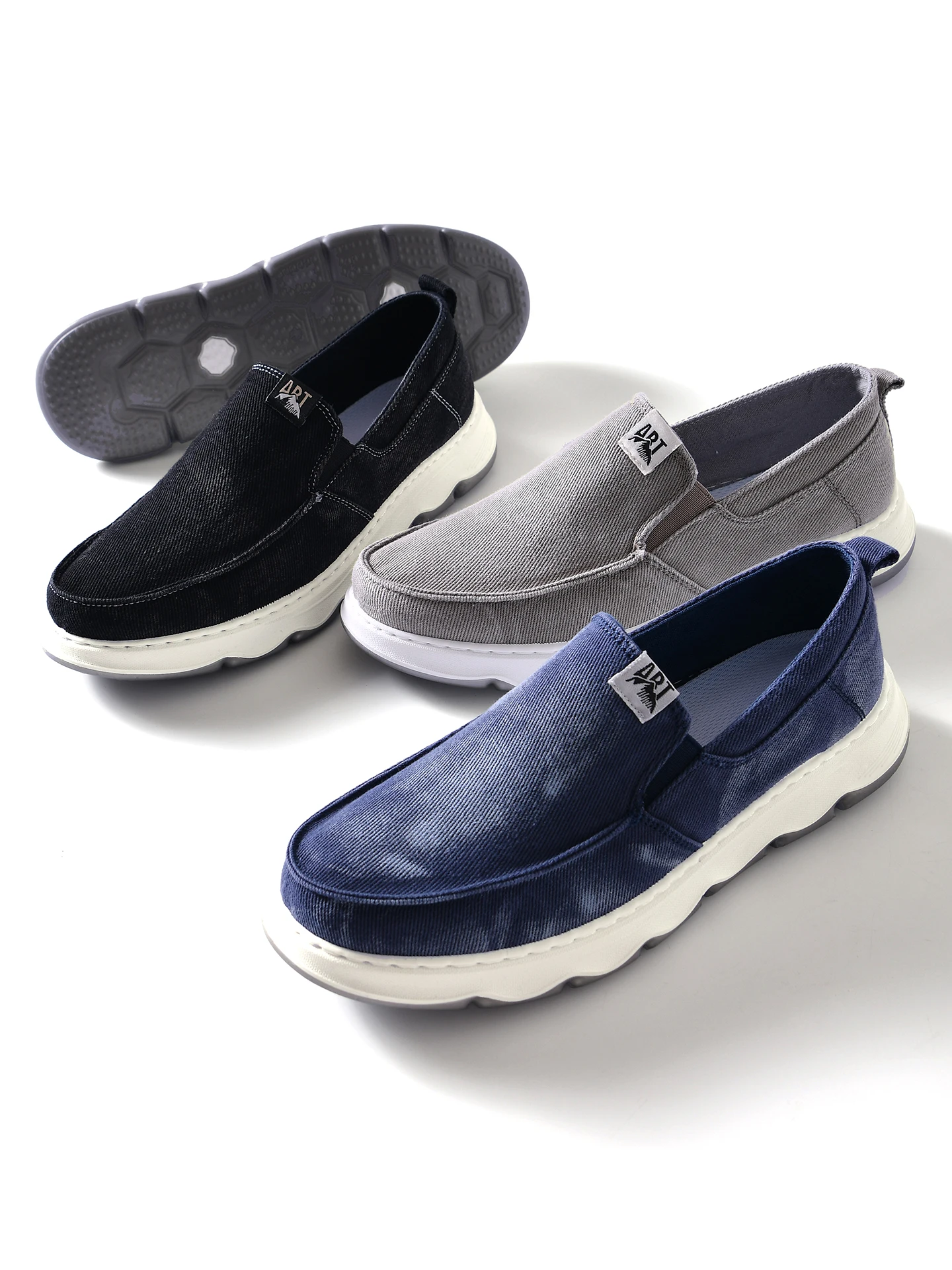 

Men's Summer Fashionable Breathable Lightweight Slip-On Low-Top Casual Shoes Comfortable Anti-Slip Rubber Sole round Toe