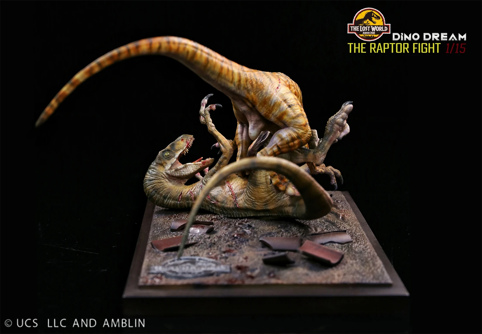 DINO DREAM 1/15 Scale Velociraptor Raptor Pair Battle Model Statue Dinosaur Animal Collection Scene Decoration Birthday Gift view 5