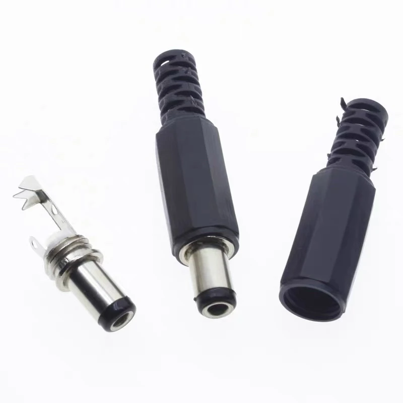 10 pcs 2.1x5.5mm DC Power Male Plug Jack Connector Socket Adapter