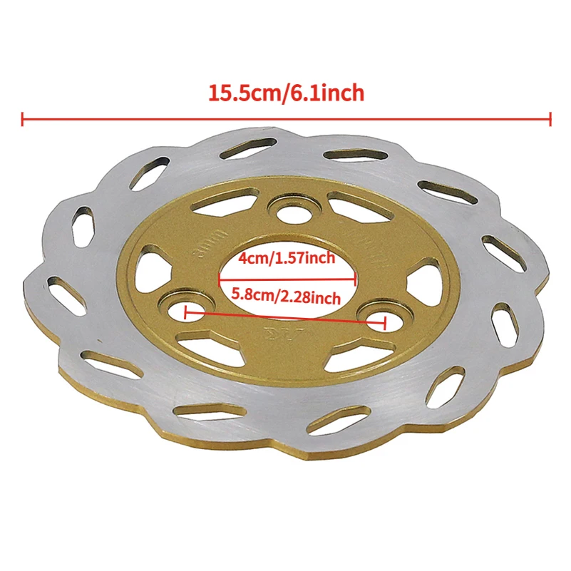 155mm Disc Brake motorcycle Front Brake Disc Plate Rotor Adaptor for Honda DAX CT70 Moto Accessories