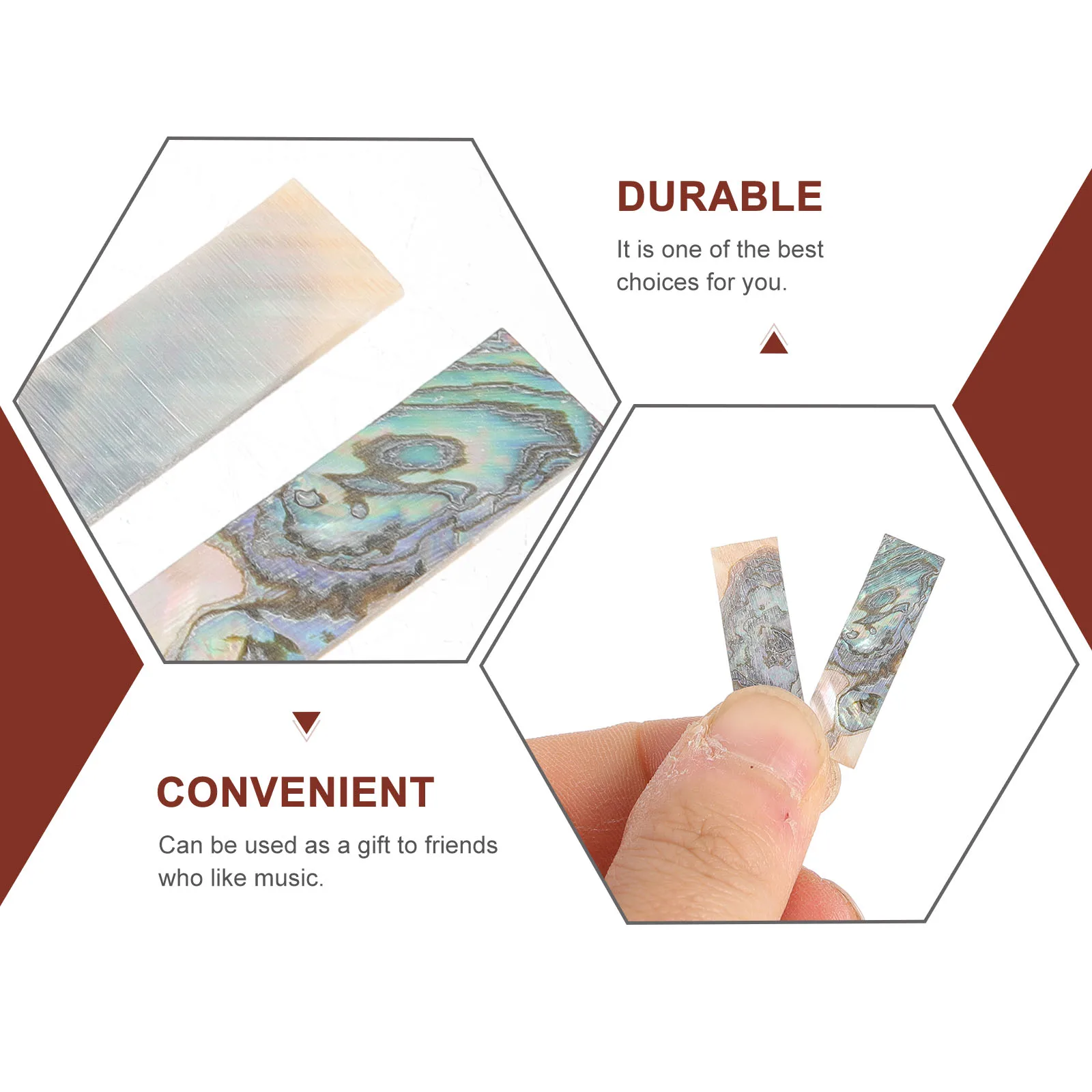 

2pcs Replacement Shell Durable Repair Supply For Bow Strips Long Lasting Violin Accessories Shell Strips For Violin Bow