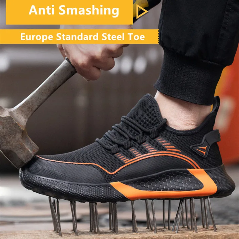 Steel Toe Safety Shoes men for work construction Working Shoes With Protection for women Male Footwear Breathable Work Shoes