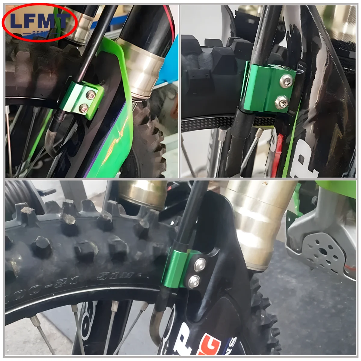 For KAWASAKI Front Brake Hose Clamp For KX450 KX250 KX100 KX85 KX 250 F 450X Motocross Accessories Brake Cable Holder Line Guide