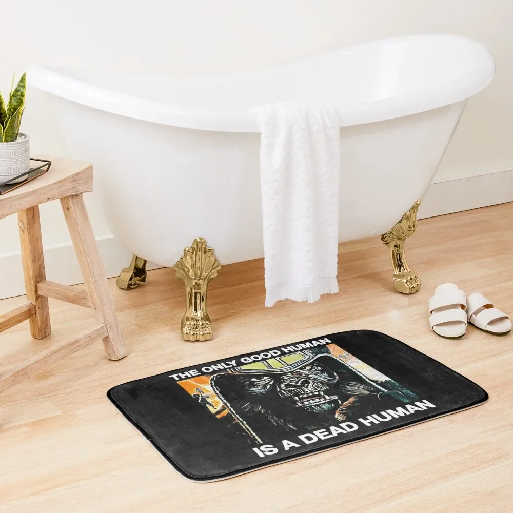 

Only Good Human Is A Dead Human Bath Mat Mats Bedroom Anti Slip Bath Stickers Toilet Floor Mat