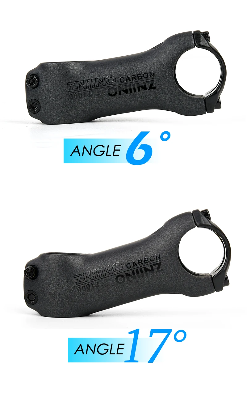 ZNIINO T1000 Carbon MTB Fahrrad Vorbau 6/17 Grad 31,8 MM Carbon Rennrad Vorbau Positive und Negative Radfahren Power Teile – Detail 2