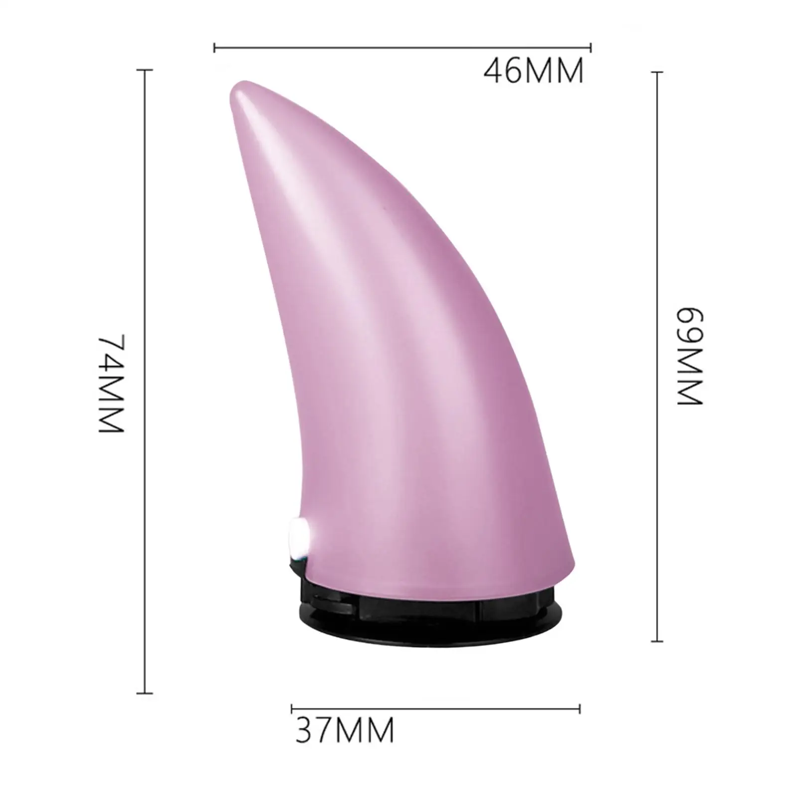 Pink Devil Horn Helmet Glow Sticker ABS Plastic Rechargeable USB Light for Outdoor Night Riding