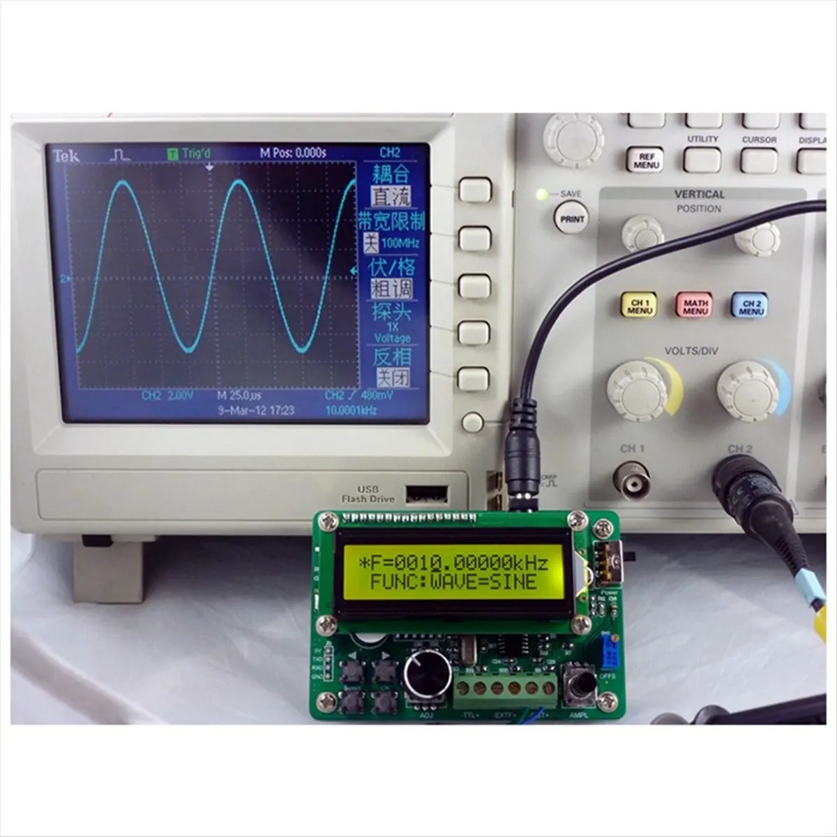 AT42 FY2010S 10MHz DDS Function Signal Generator 2-Way TTL Signal Source Frequency Counter with Communication