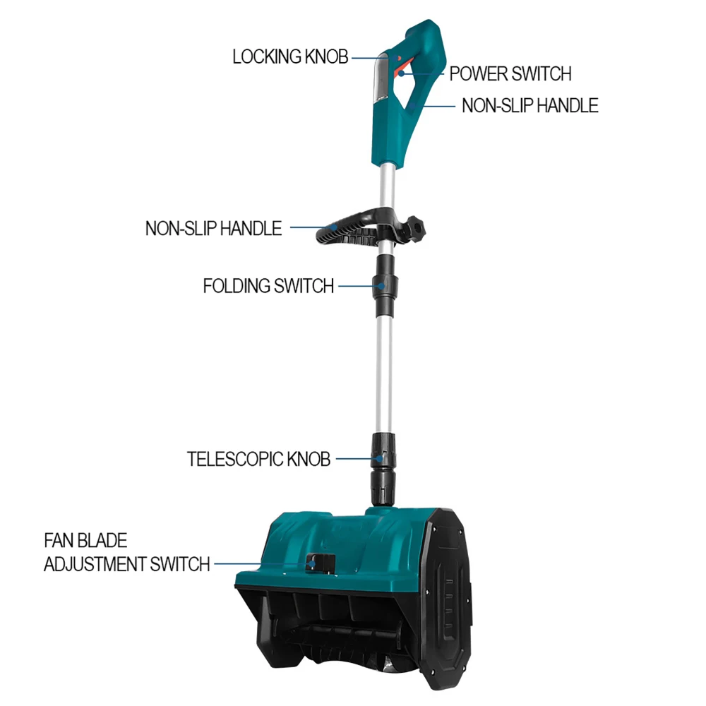 Winter Cordless Electric Snowplow For Makita Battery (No Battery) Lithium-ion Snow Sweeper Household Snow Shovel Courtyard