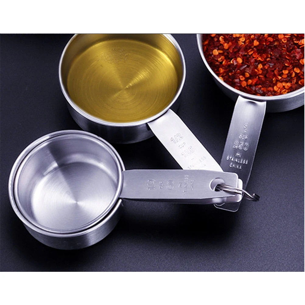 

6 шт., набор мерных ложек из нержавеющей стали, совок для выпечки, кухонный инструмент, многоцелевой практичный мерный стаканчик