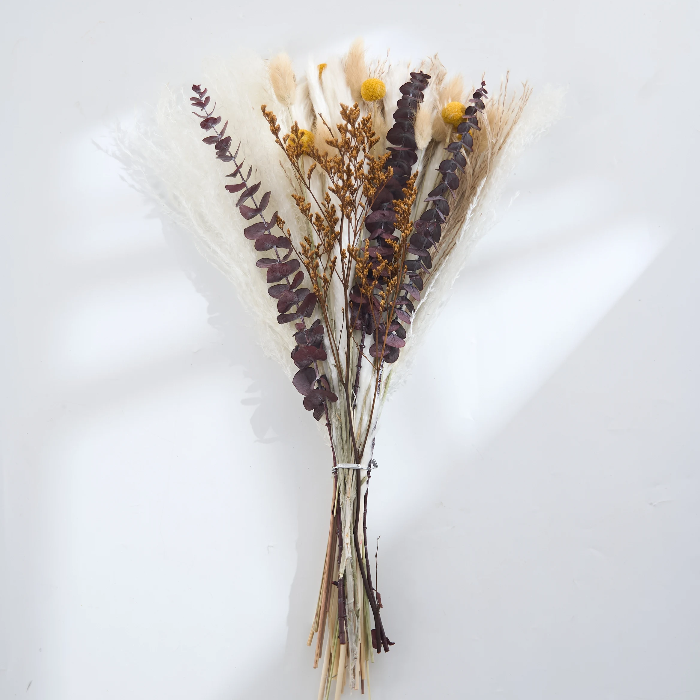 34Pcs Fluffy Pampas Dried Flowers Bouquet Home Decor Natural Bunny Rabbit Tail Grass Artifical Flower Wedding Party Decoration