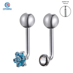 QM 1PCS ASTM F136 Piercing Titanium Internally Threaded Christina Vertical Sexy Vagina Body Jewelry for Women