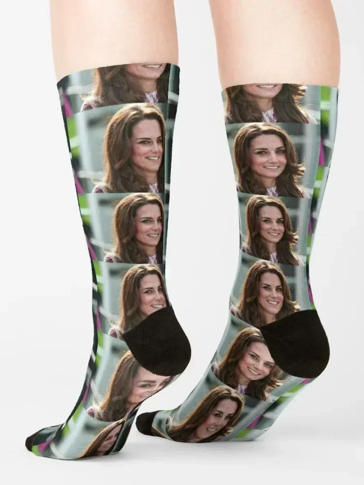 Kate Middleton Smiling Socks cartoon Thermal man winter Lots cycling Socks Man Women's