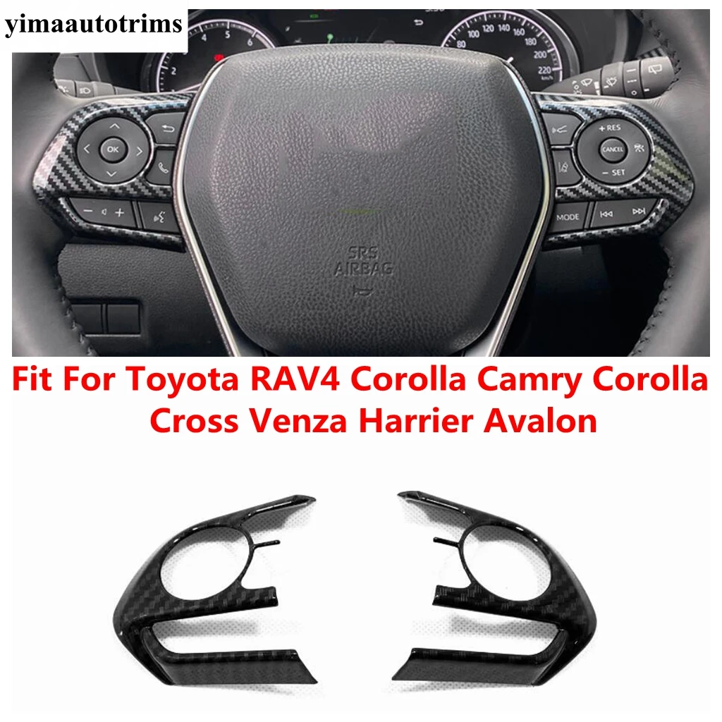 

Car Steering Wheel Button Frame Cover Trim Accessories Interior For Toyota RAV4 Corolla Camry Corolla Cross Venza Harrier Avalon