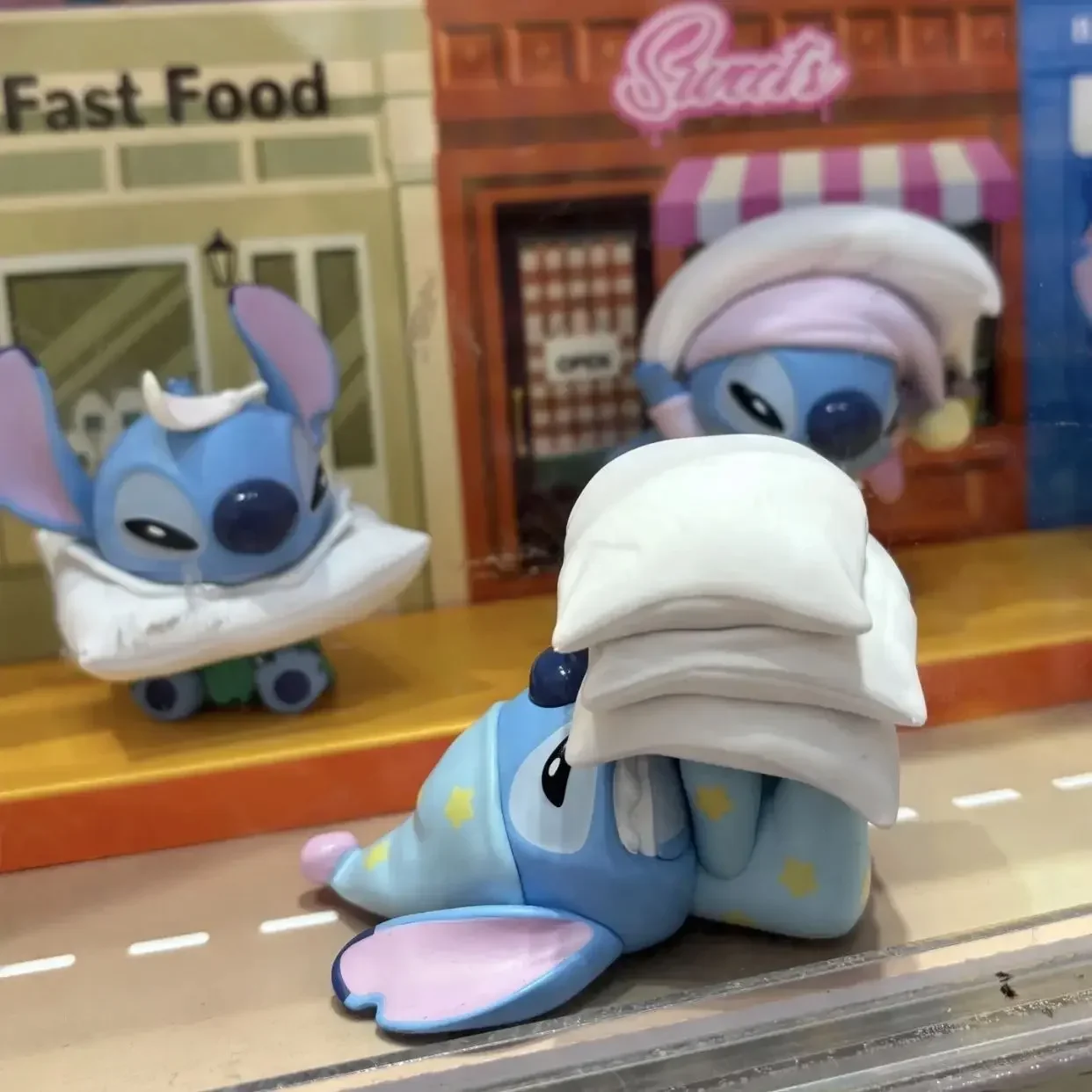 ของแท้ Disney Stitch หมอน Fight Series กล่องตาบอดน่ารักอะนิเมะรูปตุ๊กตา Mystery ของขวัญเครื่องประดับคอลเลกชันงานอดิเรกของเล่นเด็ก