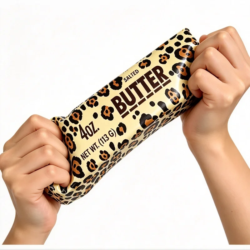 Leopard Butter Stick Squishy Slow Rebound Ultra Soft Creative Funny Print Stretch Squeeze Stress Relief Fidget Desk Decor Gift