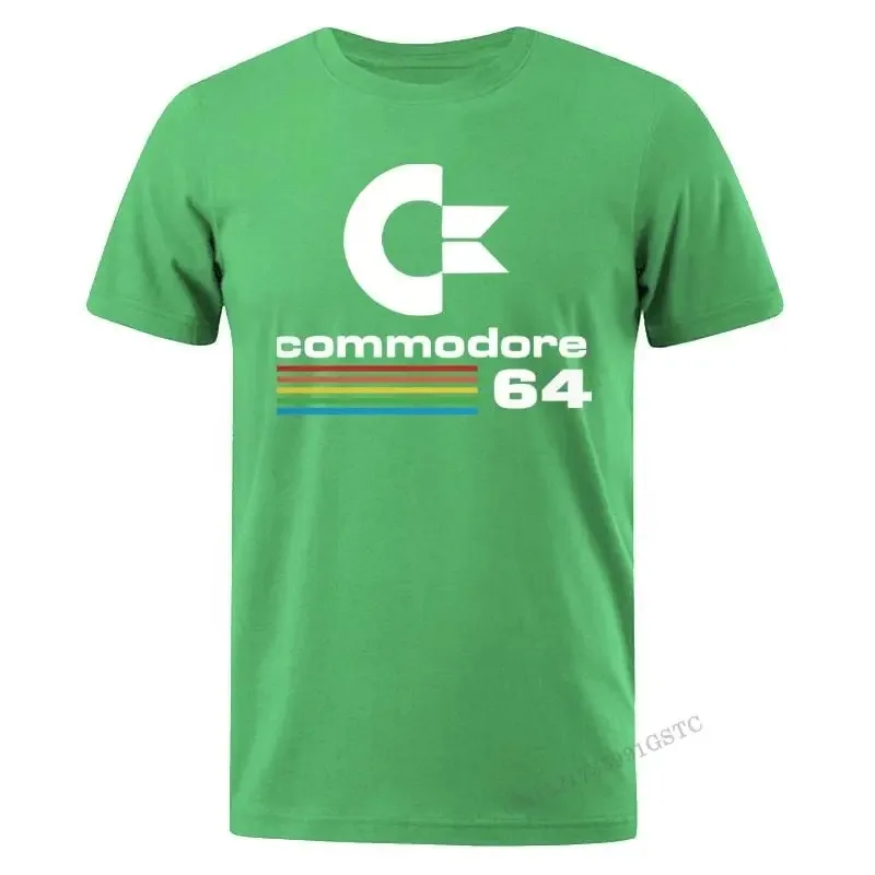 Men T-Shirts Summer Commodore 64 Print Top T Shirt C64 Sid Amiga Retro Cool Design T-Shirt Camisas Hombre Top Tee Mens Clothing