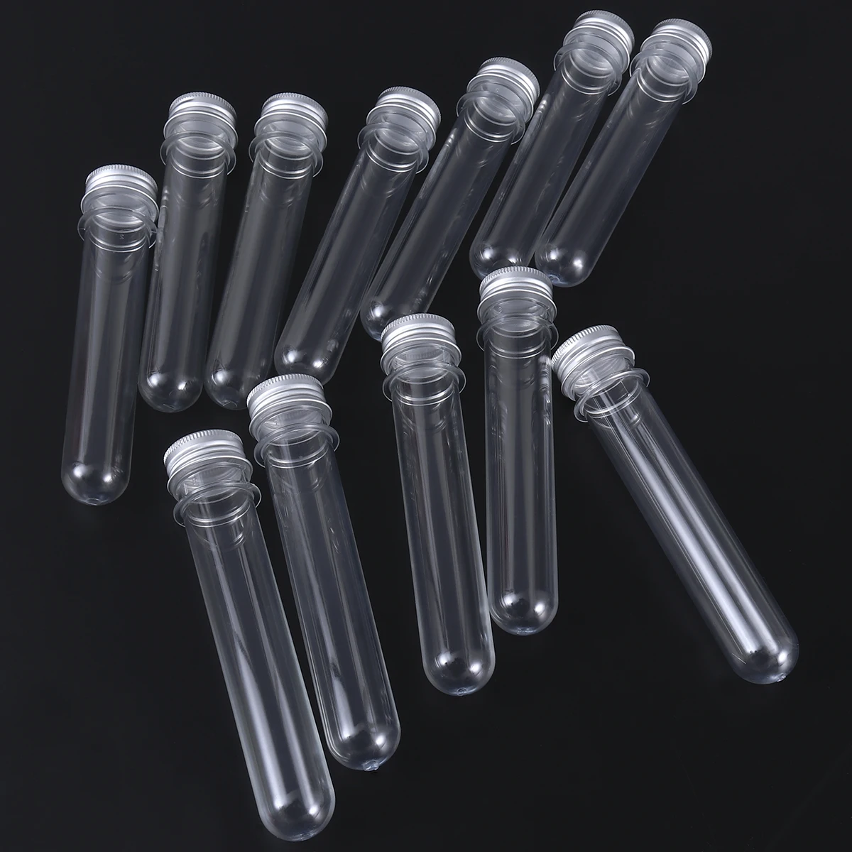 

6 PCS Test Tube Bottle Containers Tubes with Caps Bath Salts Transparent Lids Reusable