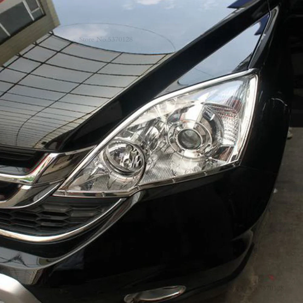 For Honda CRV CR-V 2007 2008 2009 2010 2011 High Quality ABS Chrome Headlight Cover Trim Strip Car Styling