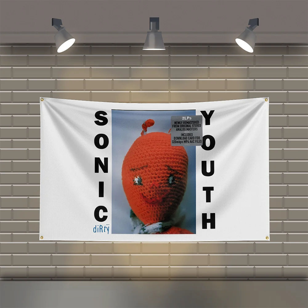 3x5 Ft S-Sonic-Youths Heavy Metal Band Flag Rock Music Wall Banner for Bedroom Studio Bar Concert Outdoor Decor