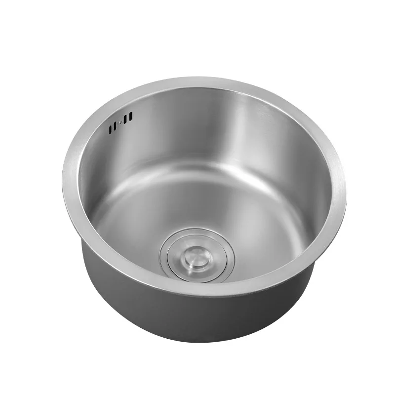 

Stainless steel round sink, mini single slot, bar, sink, balcony, wash basin, kitchen, vegetable basin