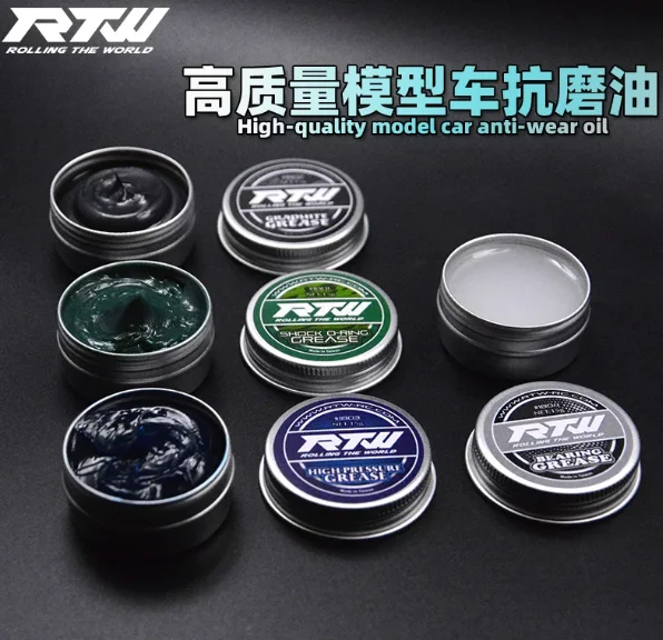 RTW High-Temp Resistant RC Model Oil Set: Gear/Bearing/Steering/TX - Blue/Green/Black - Anti-Seize for Off-Road Cars/truck