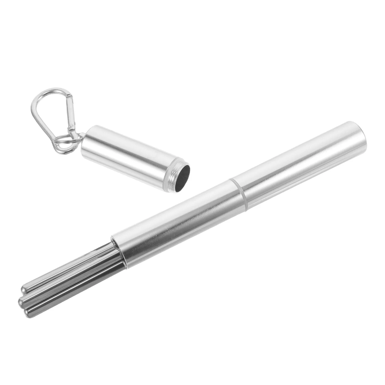 2 pares de palillos de viaje ligeros, juego de utensilios portátiles de acero inoxidable, antideslizantes, reutilizables para acampar, senderismo, picnic, sushi