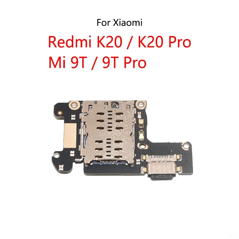 USB Charging Dock Connector Port Socket Jack Charge Board SIM Card Tray Slot Flex Cable For Xiaomi Redmi K20 Pro / Mi 9T Pro