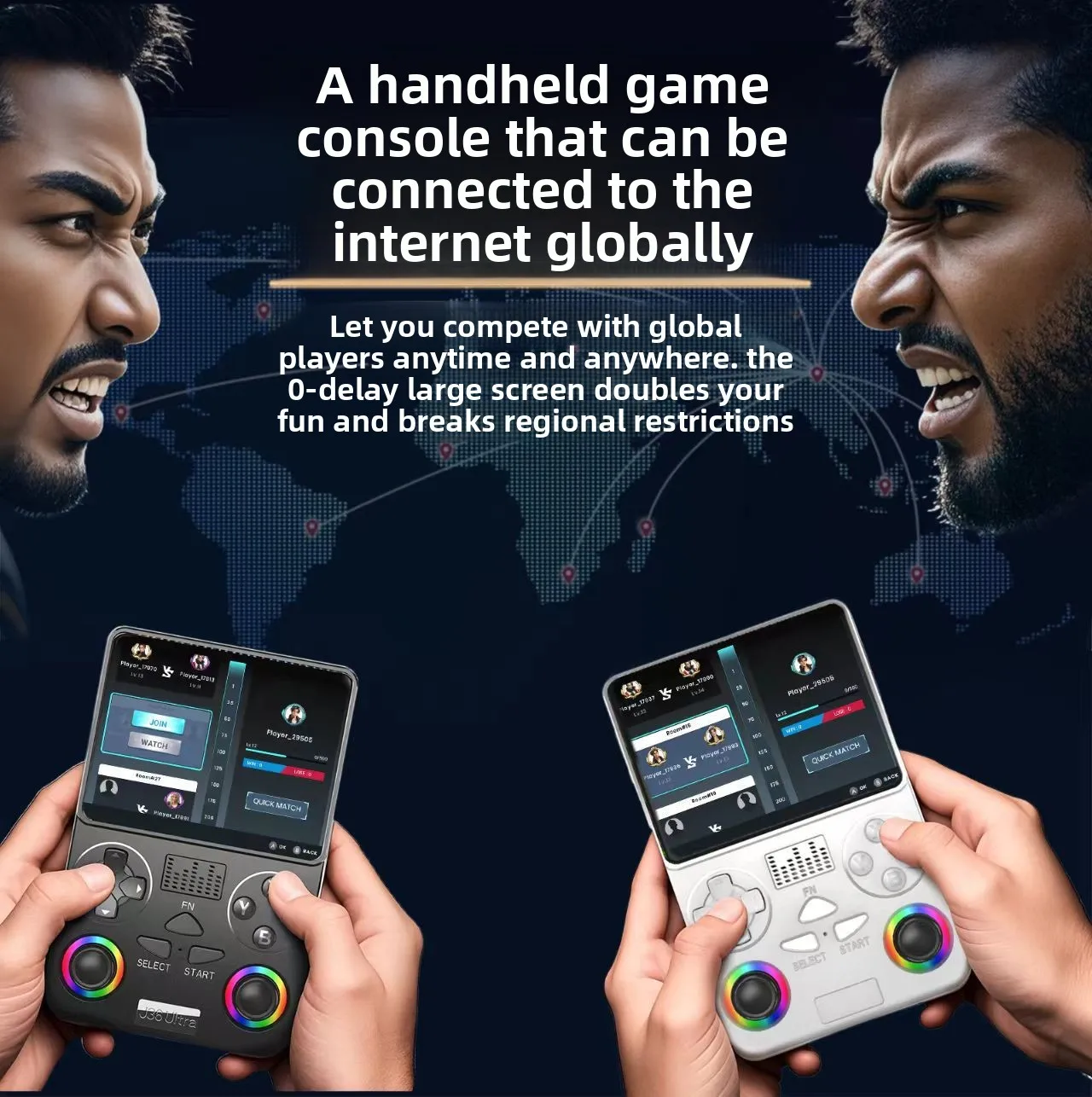 J36 Retro Handheld Game Console Android Portable PSP Arcade Game Player WiFi Global Online Battle Nostalgic Gaming Machine