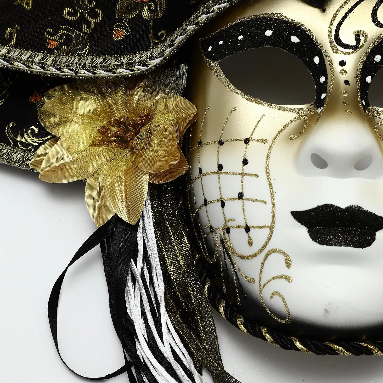 Artistic Mask Women's Handmade Dance Props Personality Full Face Retro Venetian Mask Half Face Men Mask
