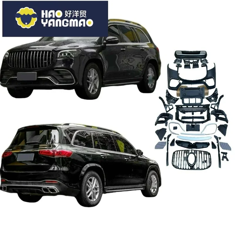 Suitable for Aggressive-Styled FORBenz GLS450 500 X167 Upgraded GLS63s AMG Front Rear Bumper Diffuser Spoiler Wide Body PP Body