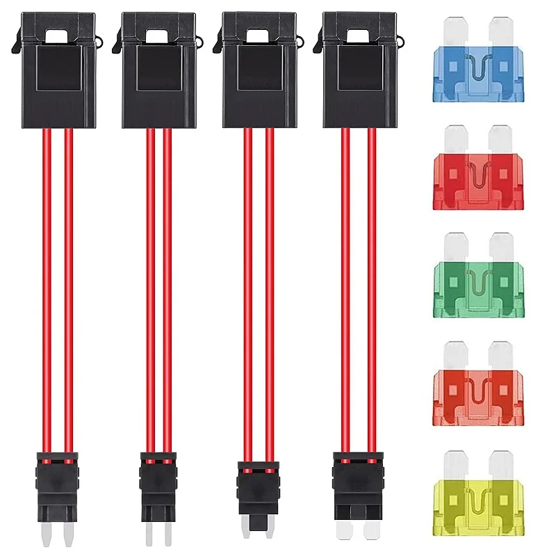 

Acc Car Fuse Box Fuse Holder 4Values Mini Micro Micro2 Standard Blade Fuse Holder with Fuse Car Fuse 10,15,20,30,40A Blade Fuses
