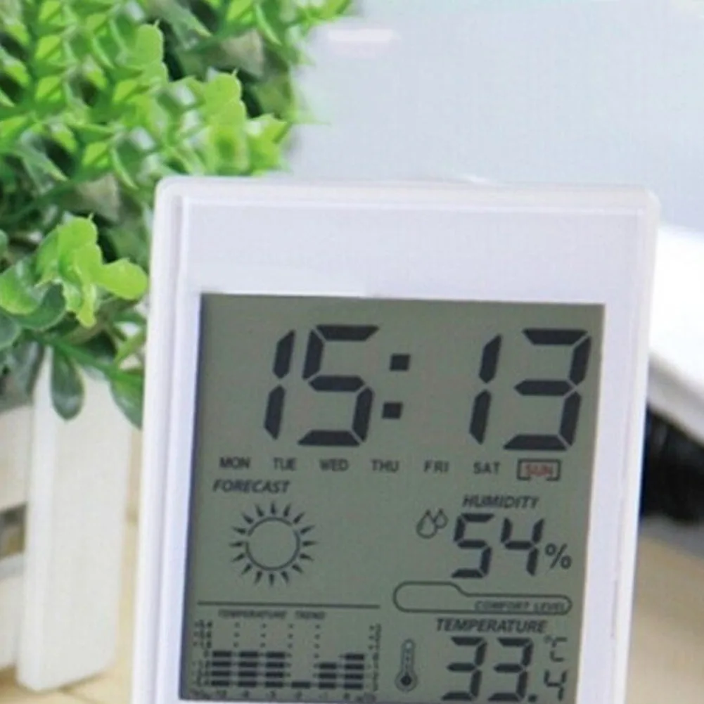 

Bedroom Clock LED Weather Station Humidity Gauge Temperature Accuracy 0.1 C Humidity Accuracy 1 Indoor Outdoor Temp Display