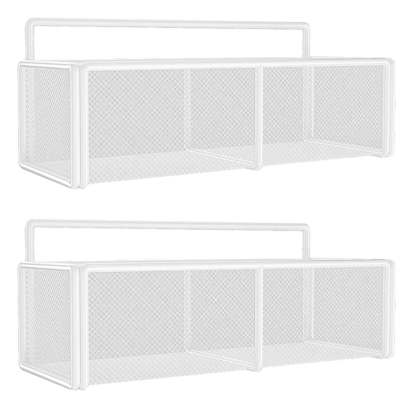 منظم رف دش مثبت على الحائط ، سلة مقاومة للصدأ ، رف تخزين للحمام ، عبوتين