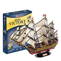 Cubicfun Handmade paper model toys for the British Navy's Royal Victory sailboat