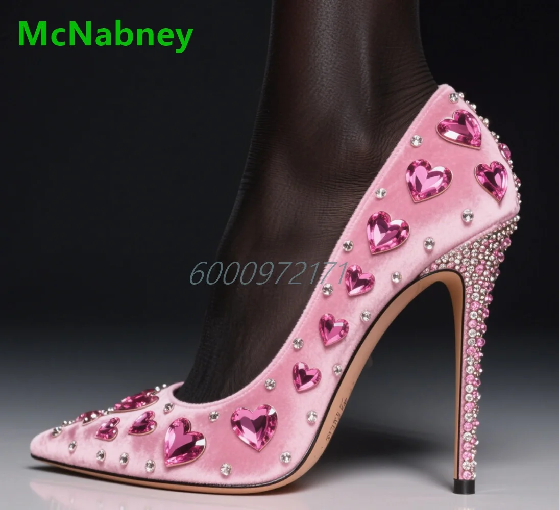 

Женские туфли-лодочки на тонком высоком каблуке с острым носком и кристаллами, новинка 2025, роскошный дизайн, элегантные модные универсальные туфли без шнуровки для вечеринок